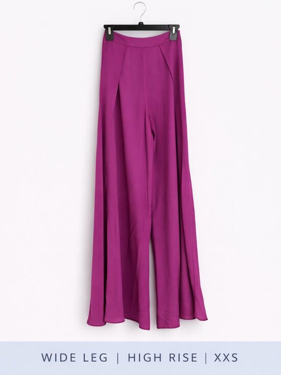 Lulus Pants - Lulus Magenta Wide Leg Pants High Rise Flowy Dress Pants XXS